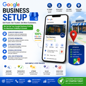 Advanced Google Business Profile setup and optimization services to improve Google Maps rankings, local SEO, business visibility, customer engagement, and local lead generation.