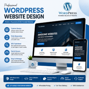 Custom WordPress website design services creating responsive, SEO-friendly, fast-loading, mobile-optimized websites that improve user experience, search rankings, and business growth.