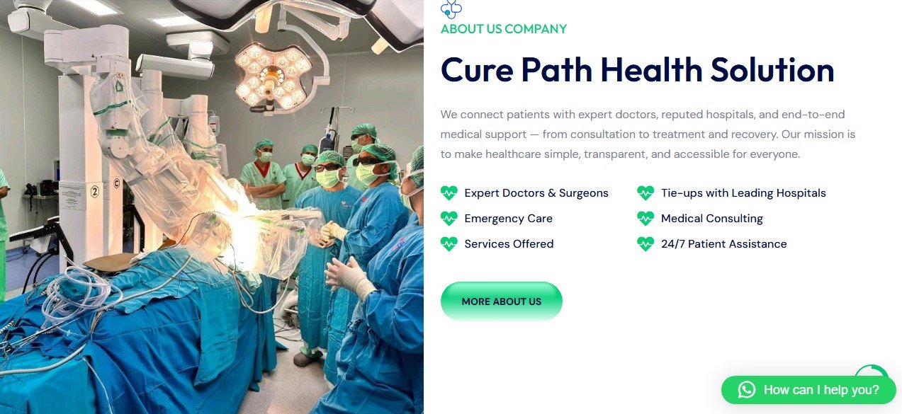 CurePath Health Solution healthcare services promoted through Optimize Digital Marketing to increase patient appointments, improve Google rankings, and generate qualified healthcare leads.