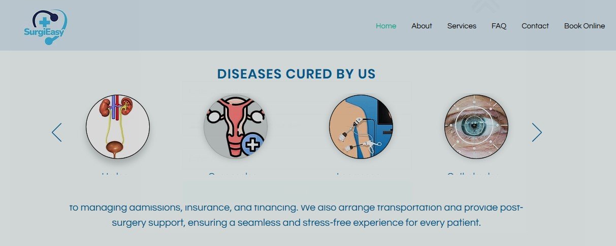 SurgiEasy healthcare digital marketing website with SEO, Google Ads, Meta Ads, and lead generation services by Optimize Digital Marketing
