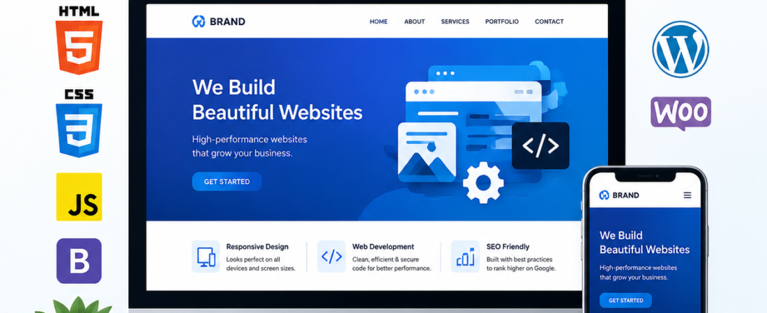 Professional WordPress website development services creating responsive, SEO-friendly, fast-loading, secure, and mobile-optimized websites for businesses to increase traffic, leads, and online sales.